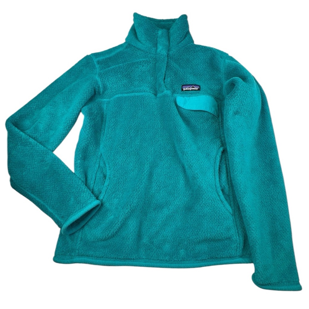Patagonia 1/4 Snap T Sweater Women's Small Blue Pullover Fleece Re-Tool Jacket